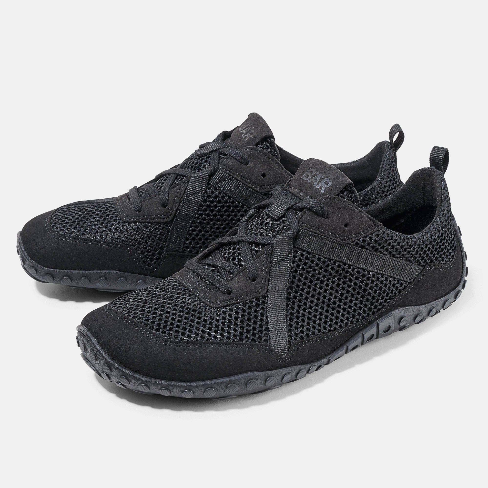 Junis Tex, Sportschuhe, Damen, 100% Zehenfreiheit, Bequeme Schuhe von BÄR Schuhe, Farbe: schwarz, Textil