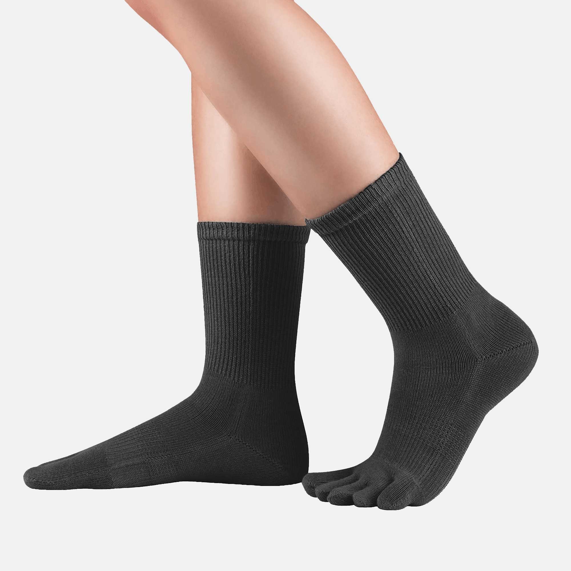 Hallux Valgus Zehensocken, Socken/Strümpfe, Unisex, 100% Zehenfreiheit, Bequeme Schuhe von BÄR Schuhe, Farbe: schwarz, 79% BW, 15% Nylon, 3% Polyester