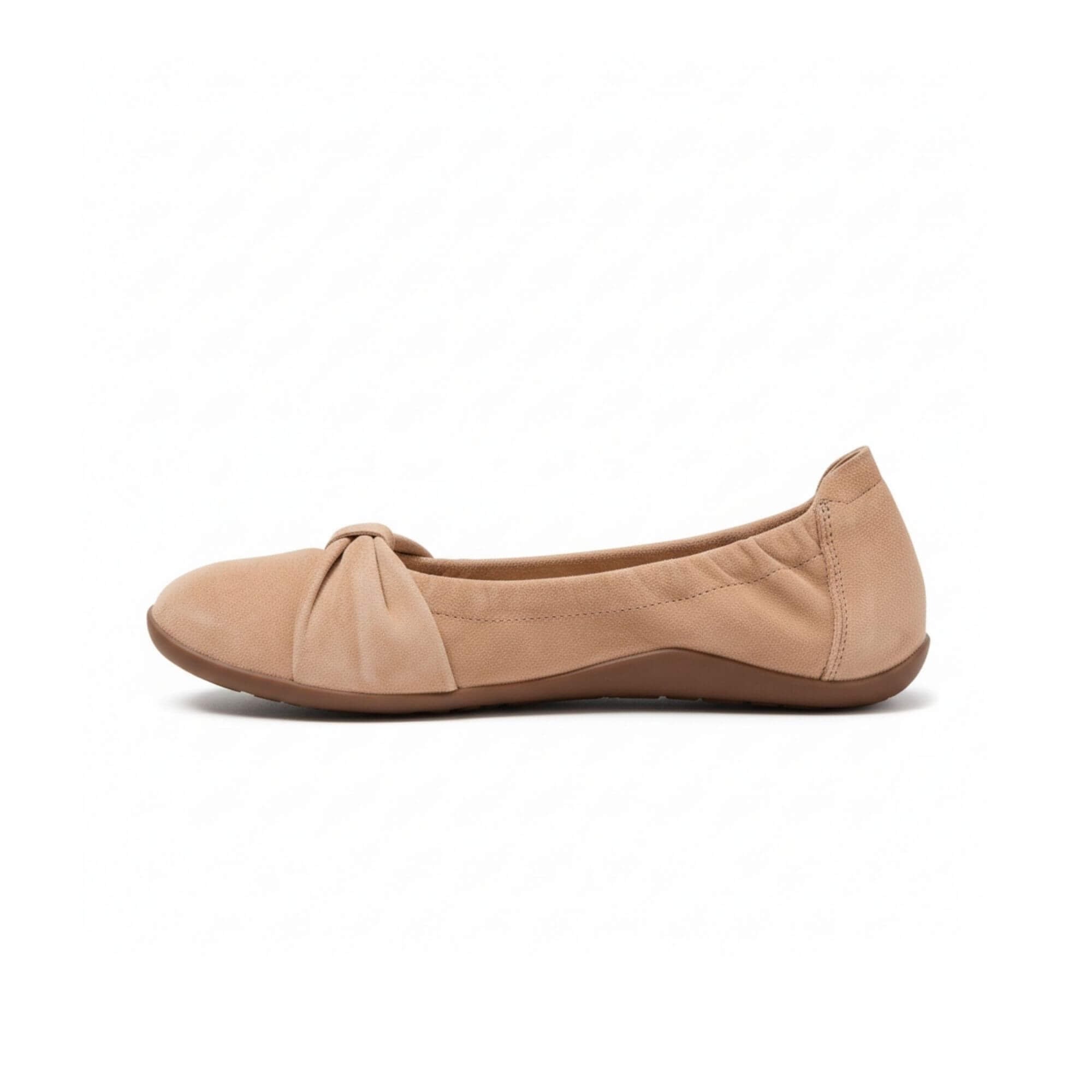 Elly, Ballerinas, Damen, 100% Zehenfreiheit, Bequeme Schuhe von BÄR Schuhe, Farbe: taupe, Ziegenvelours