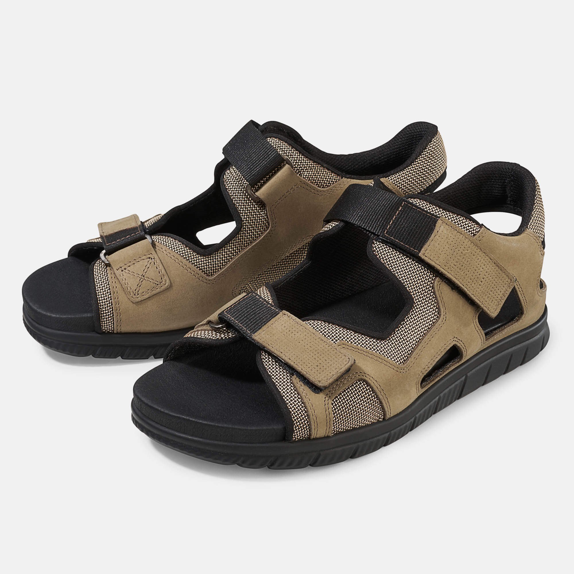 Adrian, Sandalen, male, 100% Zehenfreiheit, Bequeme Schuhe von BÄR Schuhe, Farbe: oliv, Rindnappaleder , Textil