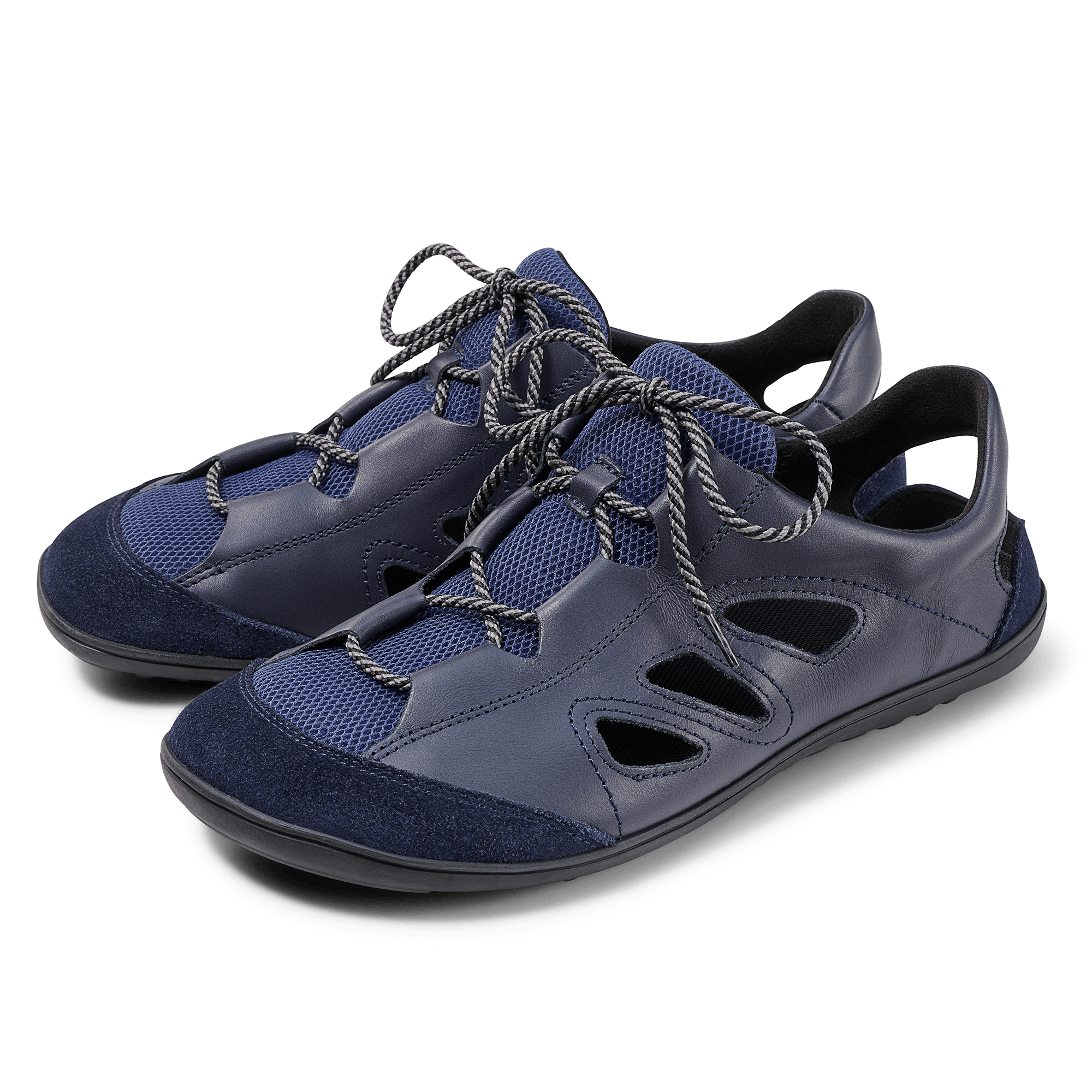 B&Auml;R Schuhe Unisexschuhe Sandaletten Jess dunkelblau Rindveloursleder, Textil Hauptbild