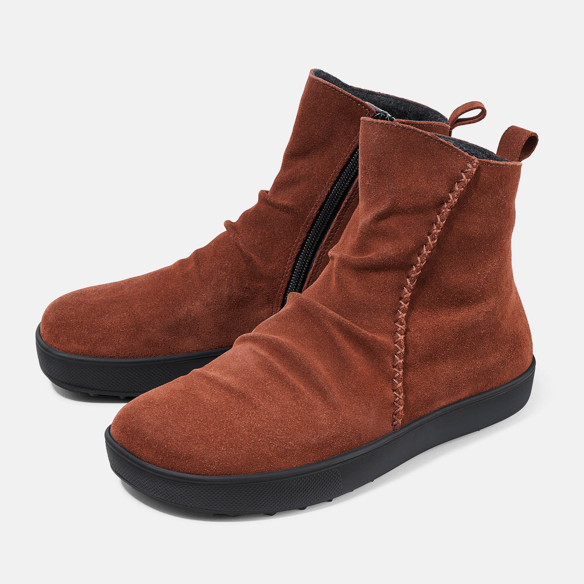 Merle, Stiefeletten, Damen, 100% Zehenfreiheit, Bequeme Schuhe von BÄR Schuhe, Farbe: braun, Kalbveloursleder