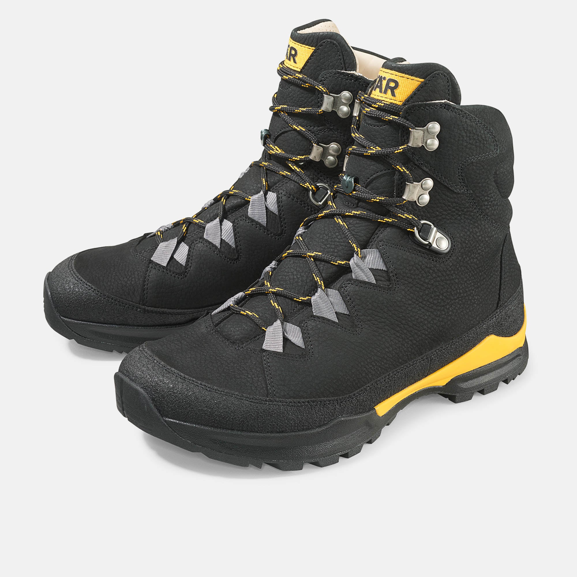 Bergkomfort Wanderstiefel 2.0, Wanderschuhe, male, 100% Zehenfreiheit, Bequeme Schuhe von BÄR Schuhe, Farbe: schwarz/orange, terracare Rindnubuk