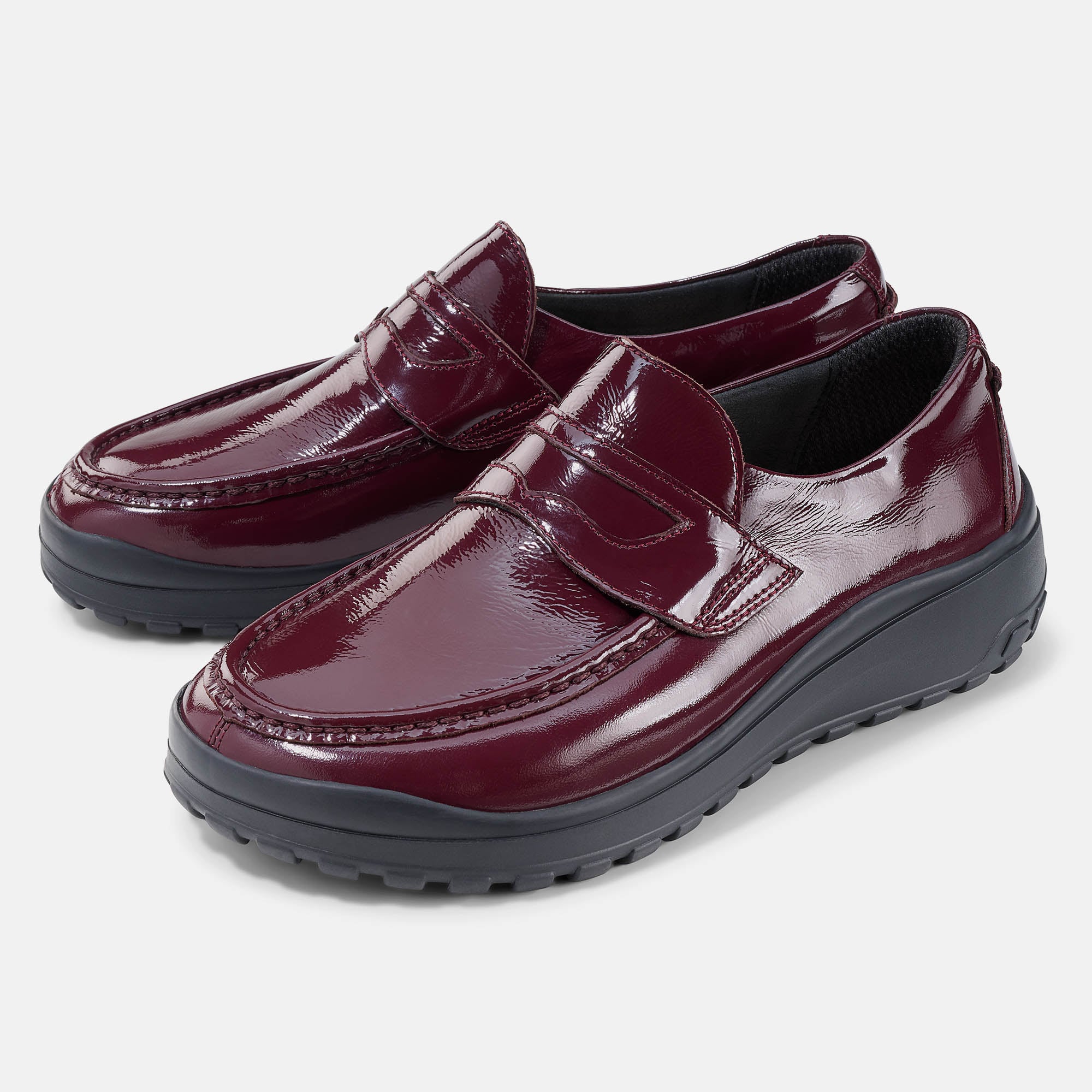 Nola, Slipper, Damen, 100% Zehenfreiheit, Bequeme Schuhe von BÄR Schuhe, Farbe: bordeaux, Kalblackleder