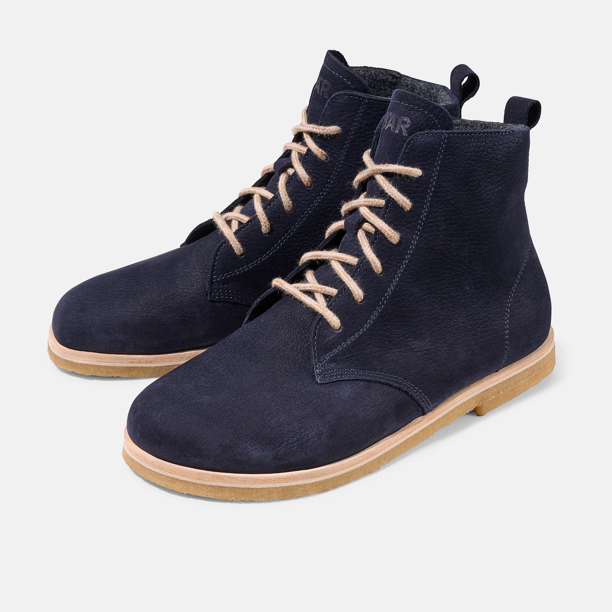 Shay, Stiefeletten, Damen, 100% Zehenfreiheit, Bequeme Schuhe von BÄR Schuhe, Farbe: dunkelblau, Kalbnubukleder