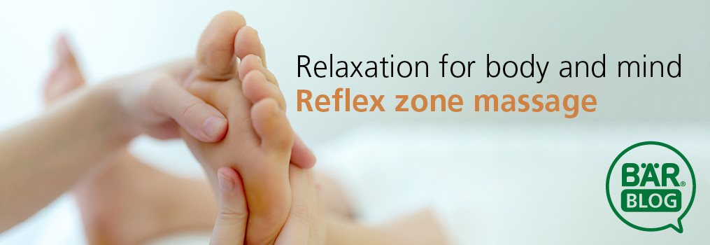 Relaxation for Body and Mind - Reflex Zone Massage Foot being massaged during a reflex zone therapy session