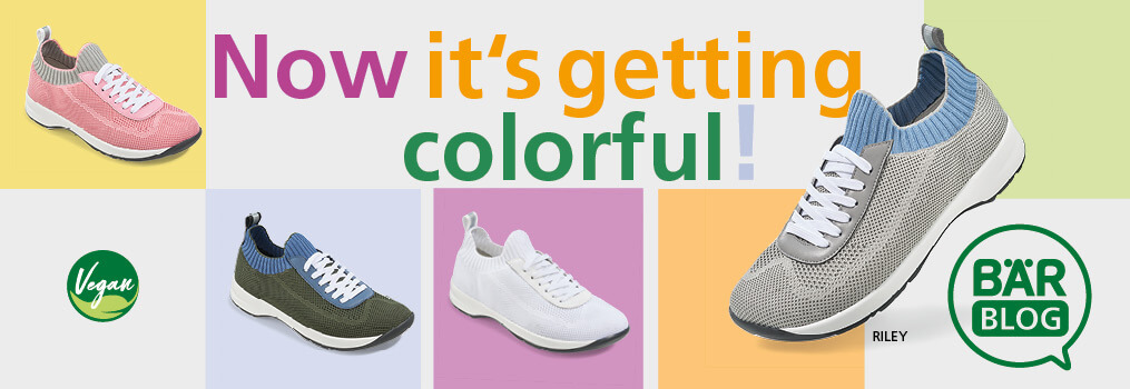 Colorful Vegan Sneakers Collection - Shop Now Various colorful vegan sneakers on display, featuring green, pink, white, and gray options.
