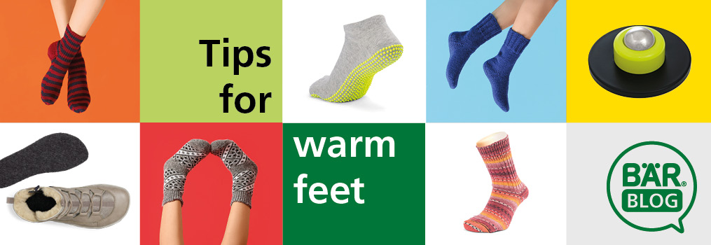 Collage of cozy socks and footwear with a focus on keeping feet warm, featuring various sock designs and colors.