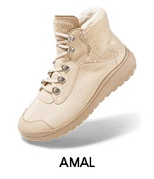 Beiger Damen Winterstiefel aus Leder mit Fellfütterung und Schnürung, Modell AMAL.