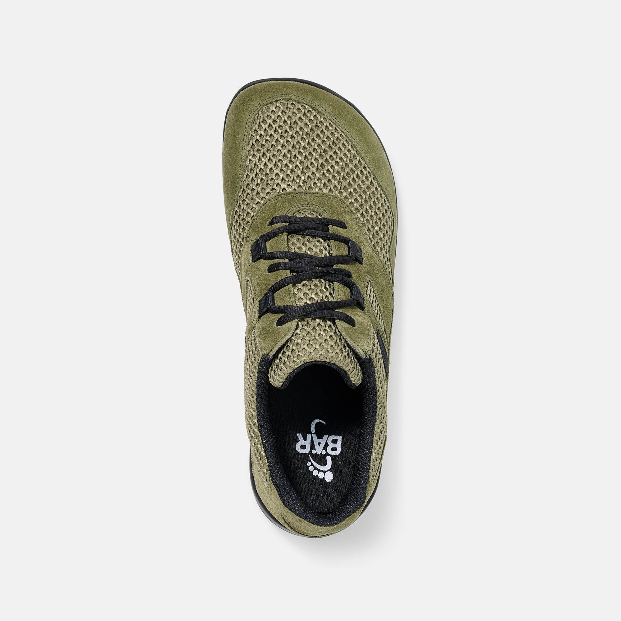 BÄR Schuhe Unisexschuhe Laufschuhe Easyrun oliv Rindveloursleder, Textil Ansicht von oben