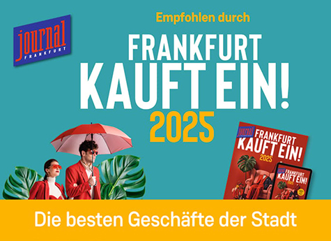 Frankfurt kauft ein 2025 - Die besten Geschäfte der Stadt Werbung für das „Frankfurt kauft ein 2025“ Event, das die besten Geschäfte der Stadt präsentiert.