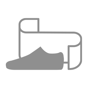 Illustration of a shoe wrapped in paper Minimalistic icon depicting a shoe enclosed by wrapping paper or fabric