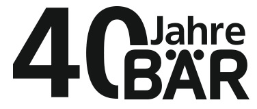 Celebrating 40 Years of Excellence Logo celebrating 40 years with the text '40 Jahre Bär'